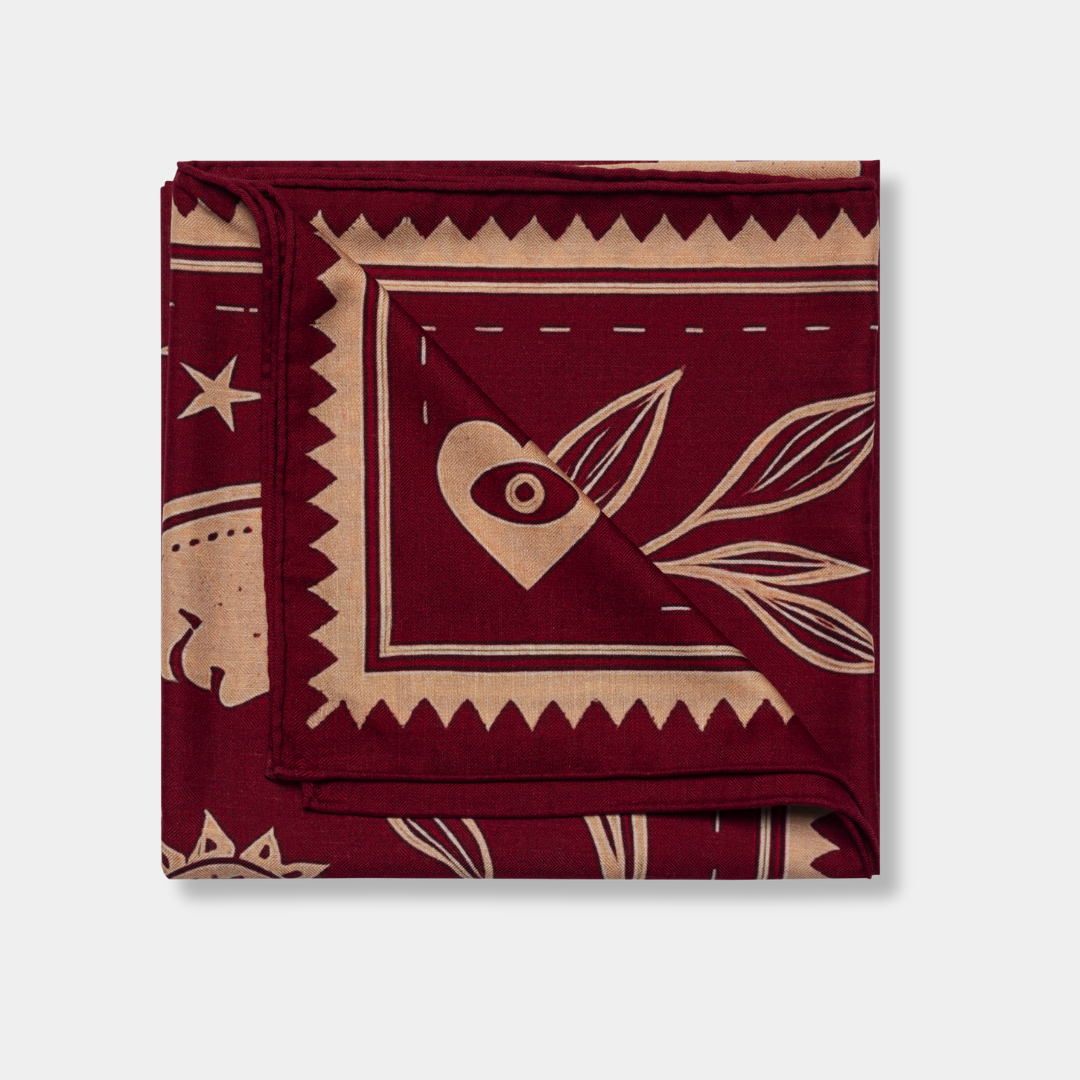 Szalik z wełny i jedwabiu NO.03 | 126x126