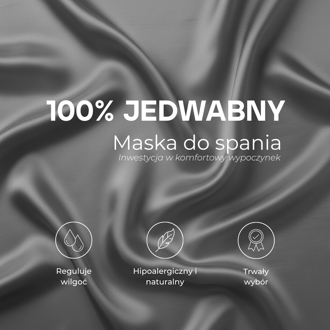 Jedwabna maska do spania