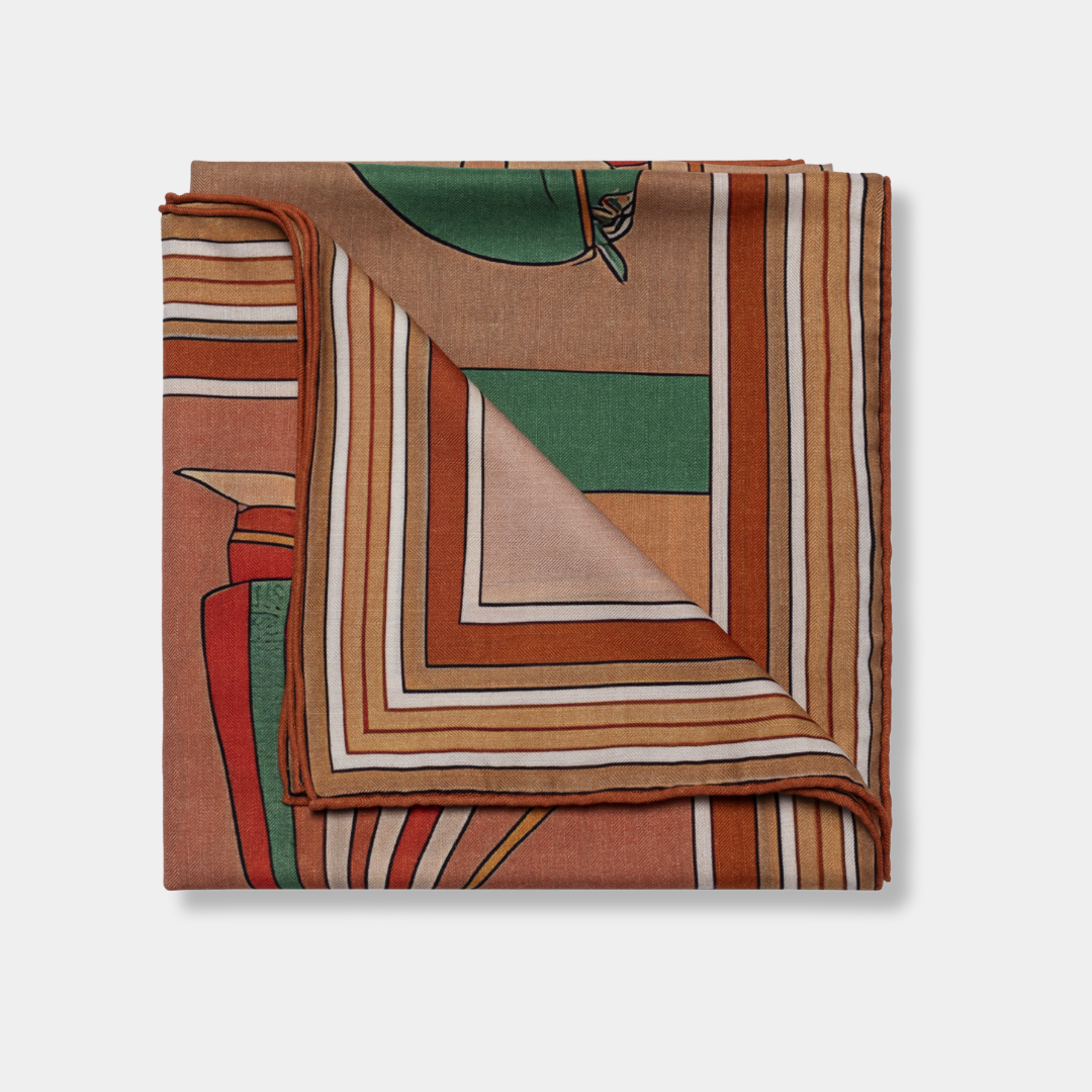 Szalik z wełny i jedwabiu NO.02 | 126x126