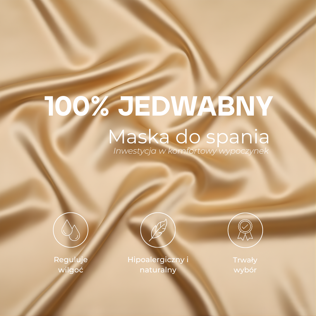 Jedwabna maska do spania