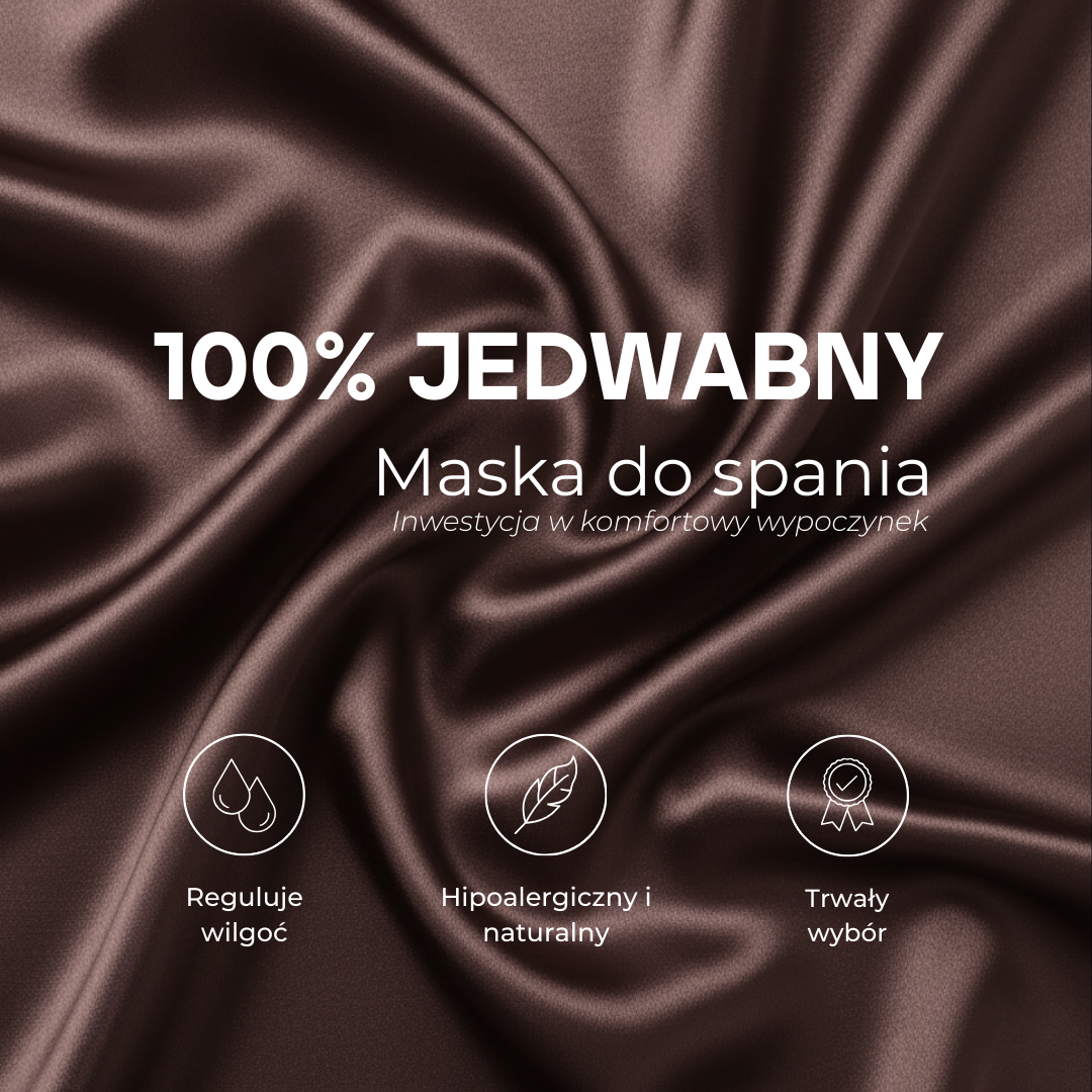 Jedwabna maska do spania