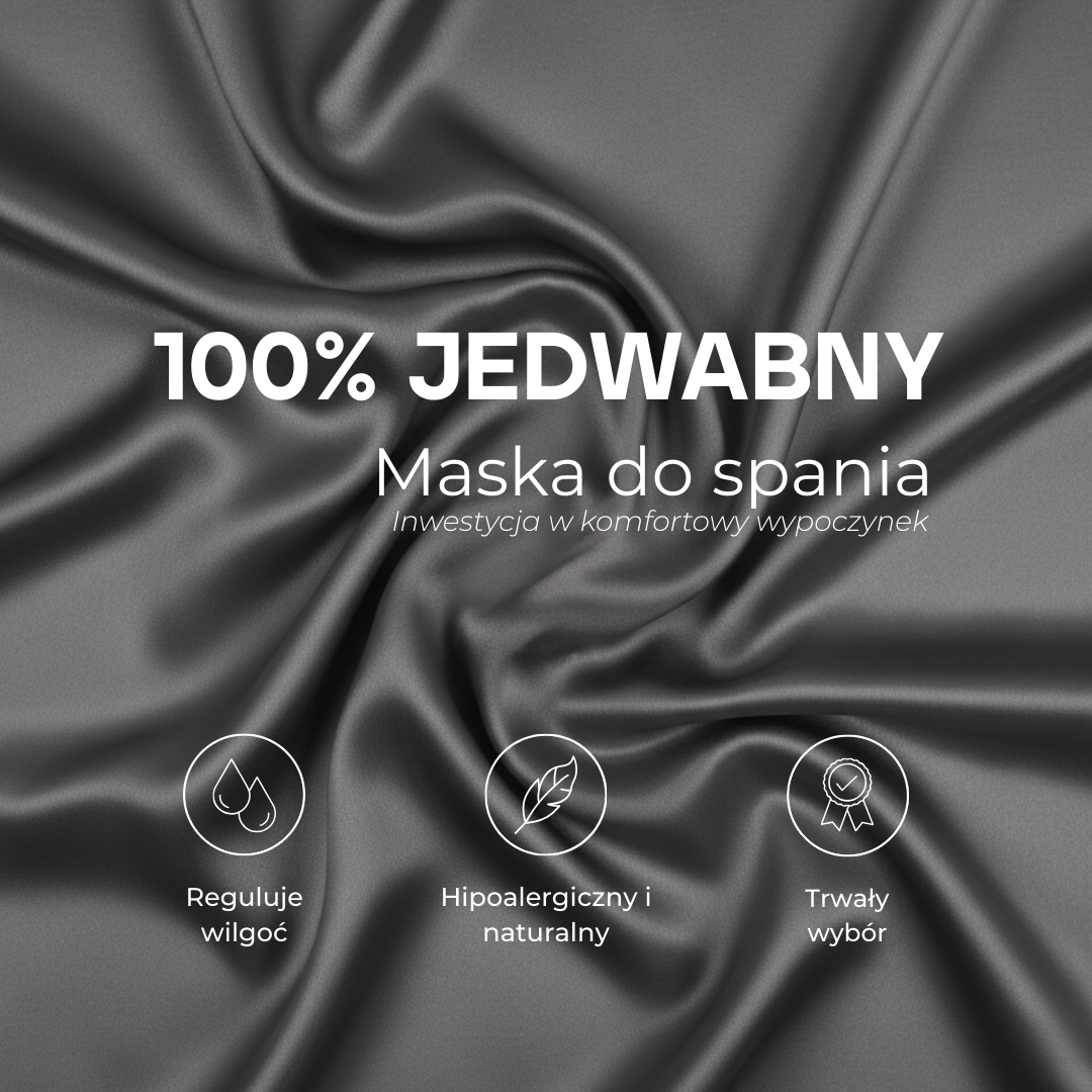 Jedwabna maska do spania