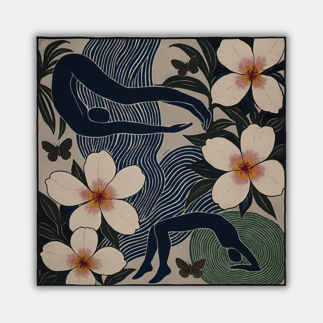 Szalik z wełny i jedwabiu NO.06 | 126x126