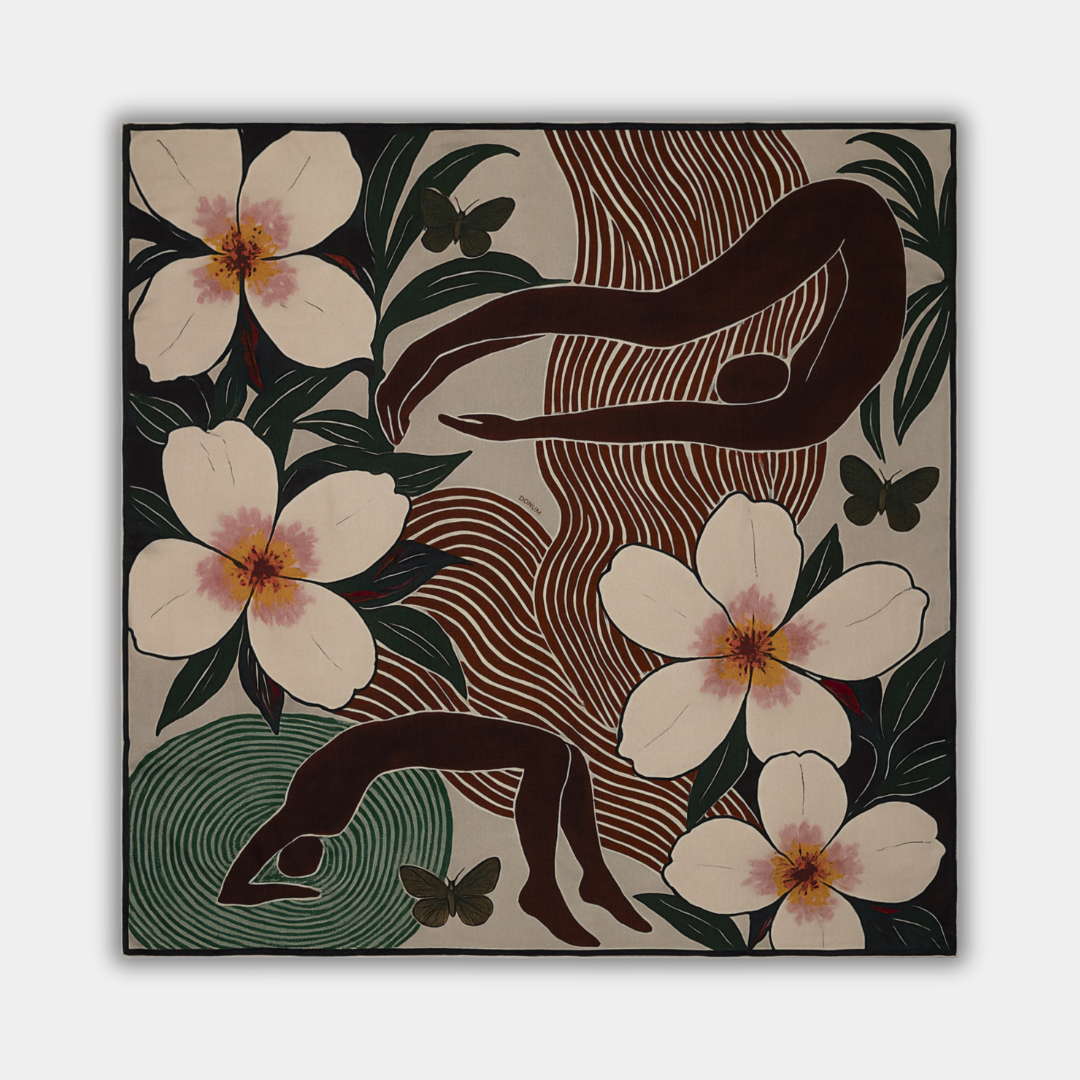 Szalik z wełny i jedwabiu NO.06 | 126x126