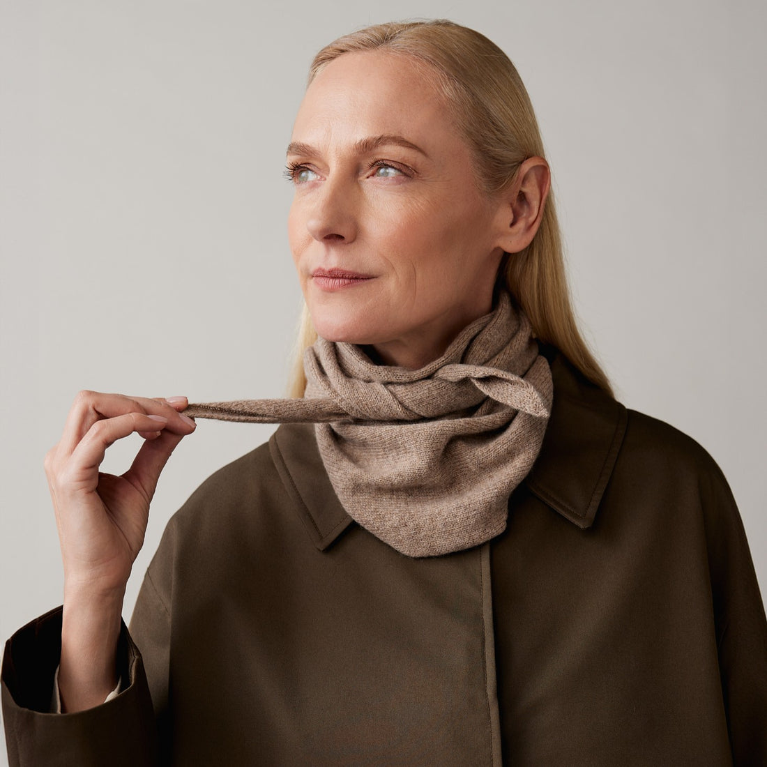 Wełniana chusta trójkątna NO.70 | 113x37