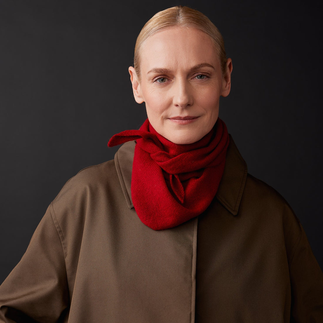 Wełniana chusta trójkątna NO.68 | 113x37